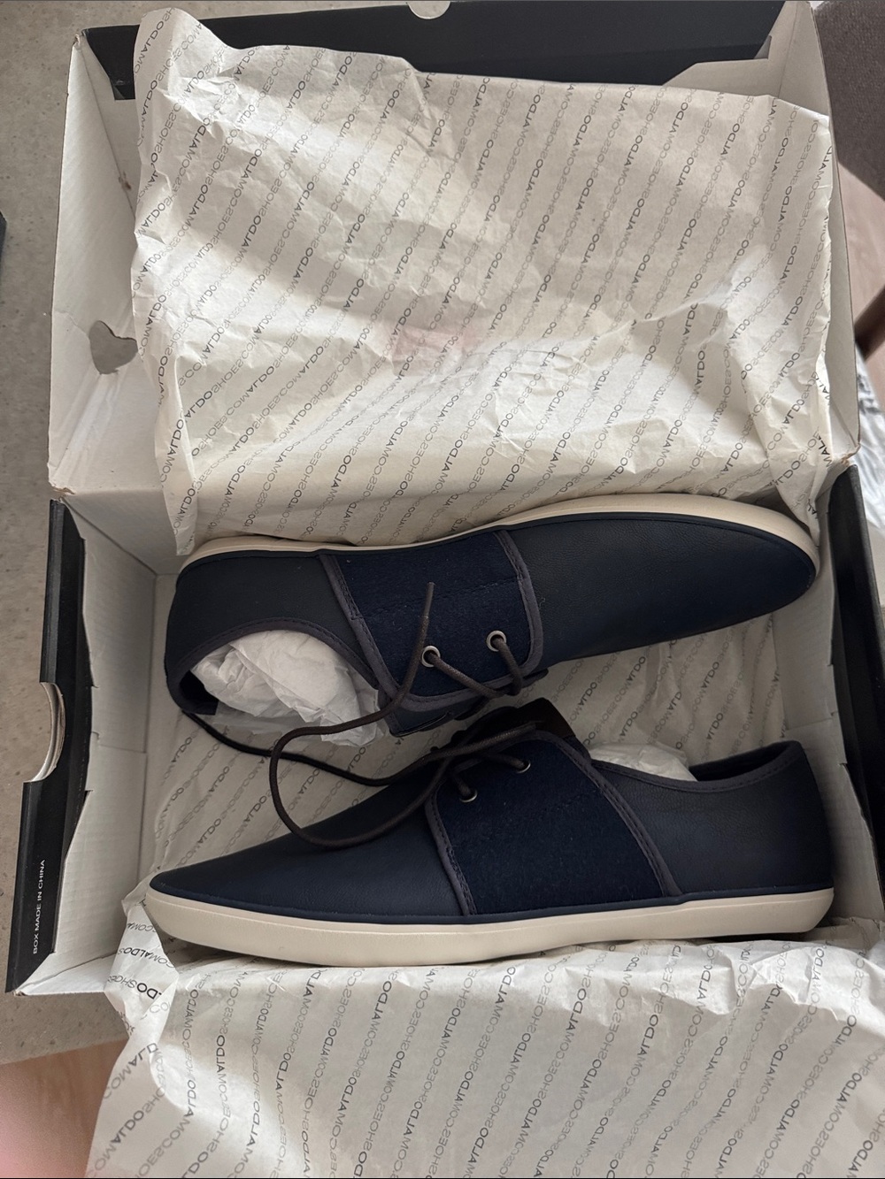 Aldo Men's Casual Navy Lace-Up Sneakers